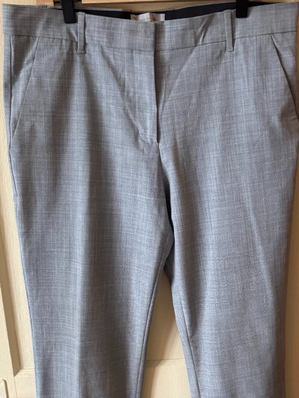 Gap True Straight Pants – Light Grey – Mid-rise /Stretch - Pockets Size 10R